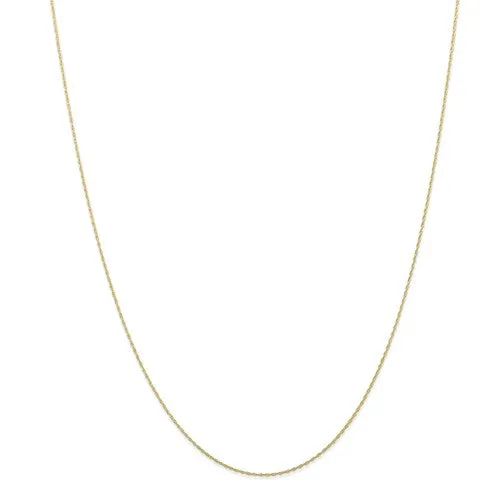 10k Yellow Gold .5 mm Carded Cable Rope Chain Available Sizes 16-24