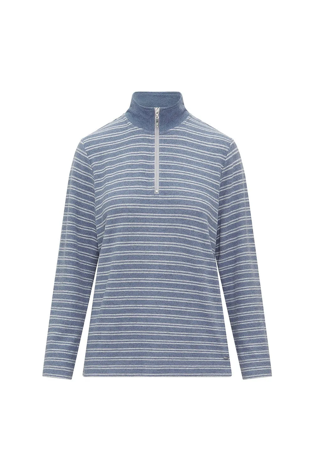 1/2 Zip Stripe Top