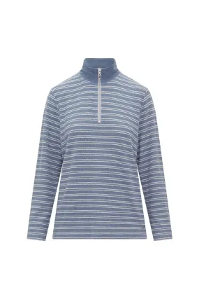 1/2 Zip Stripe Top