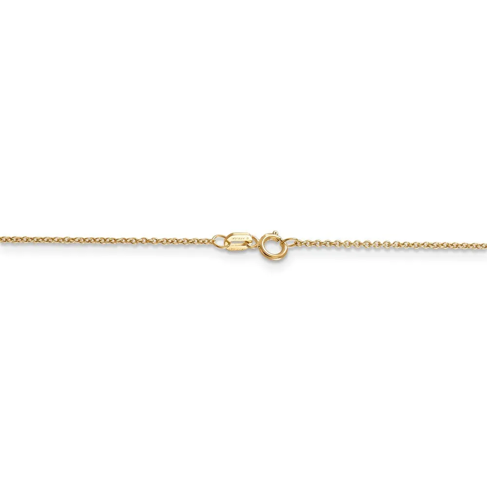 14k Two Tone Gold and Rhodium #1 Mom Heart Necklace