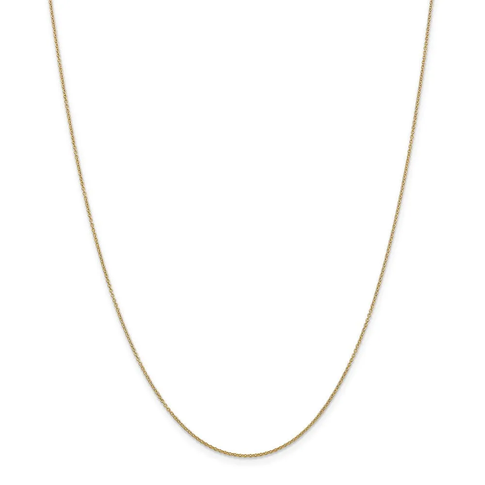 14k Yellow Gold and Rhodium Oval Happy Anniversary Necklace