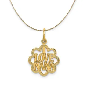 14k Yellow Gold I Love Nana Necklace