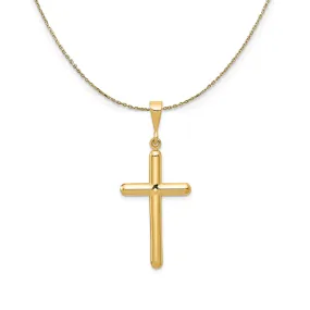 14k Yellow Gold, Latin Cross Necklace