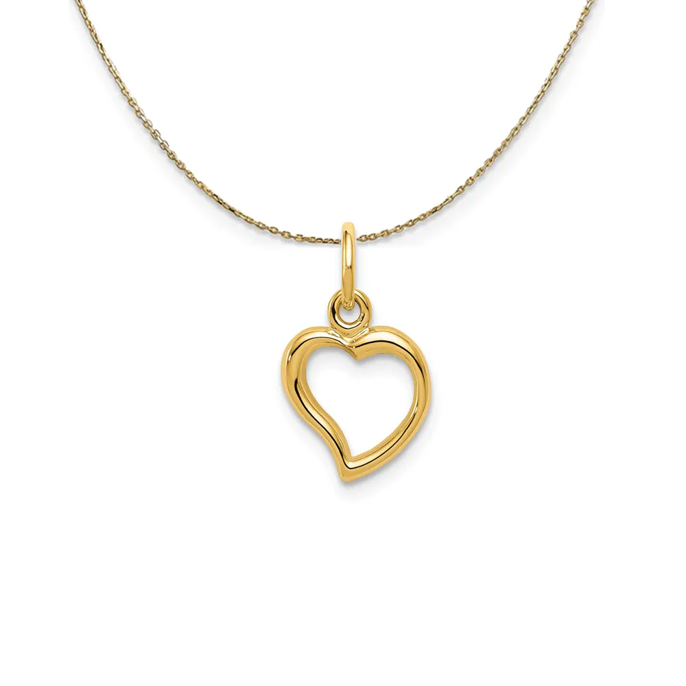 14k Yellow Gold Playful Heart (10mm) Necklace