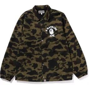 1ST CAMO NYLON TUSSAH COACH JACKET MENS