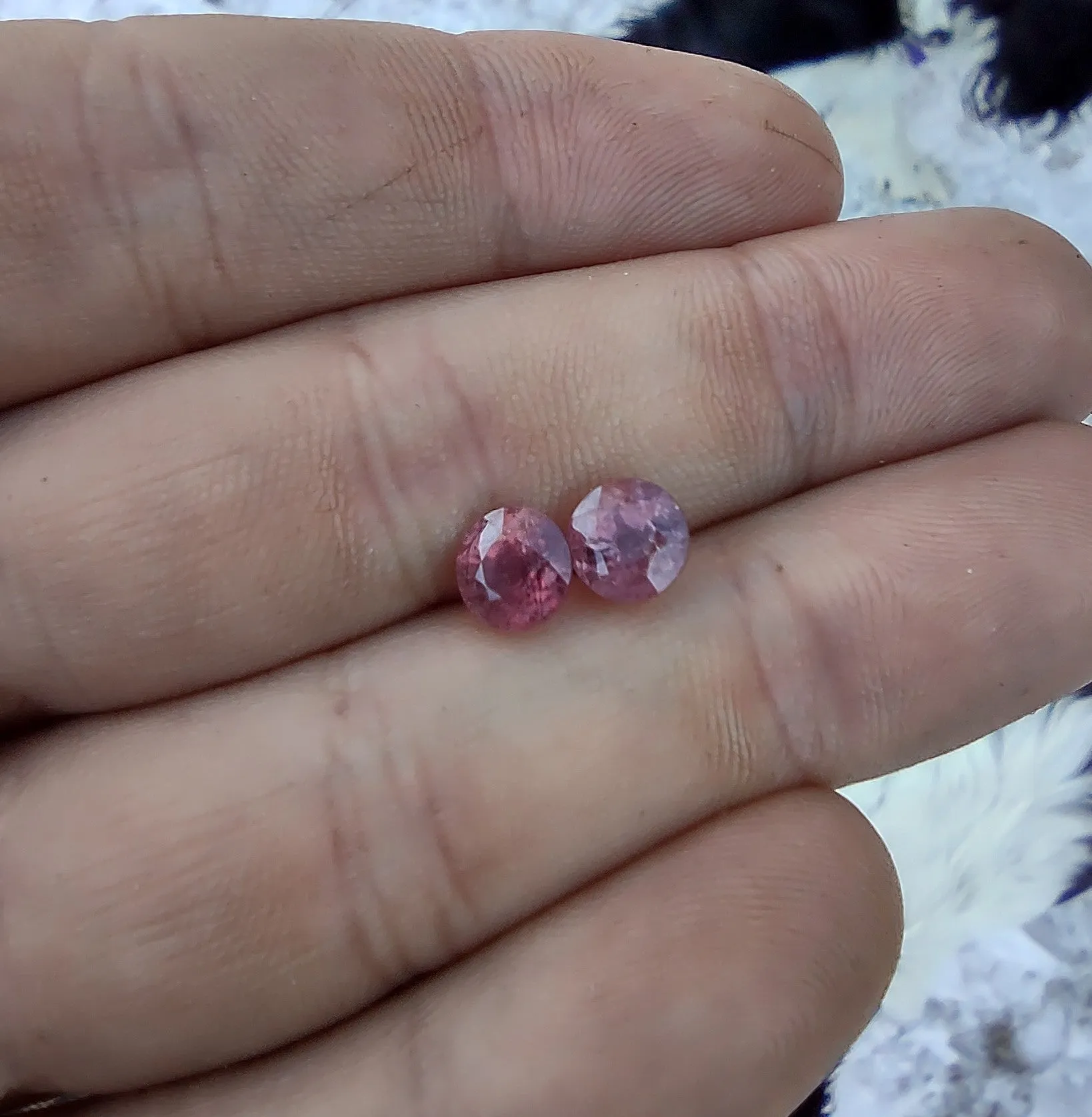 3.55 CT HOT PINK SAPPHIRE PAIR