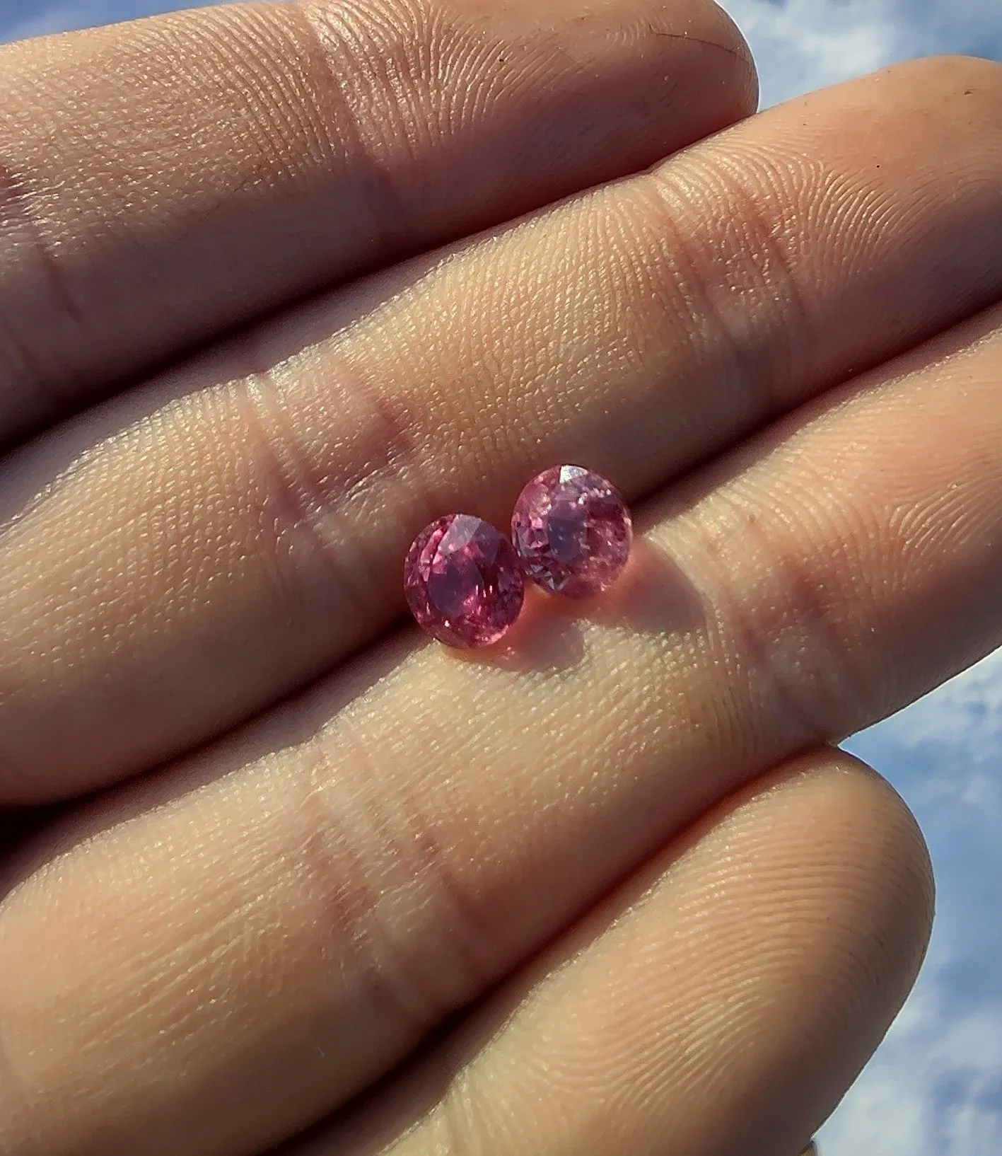 3.55 CT HOT PINK SAPPHIRE PAIR