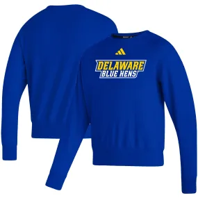 adidas Delaware Fightin' Blue Hens Royal Sideline Premium Retro Pullover Top