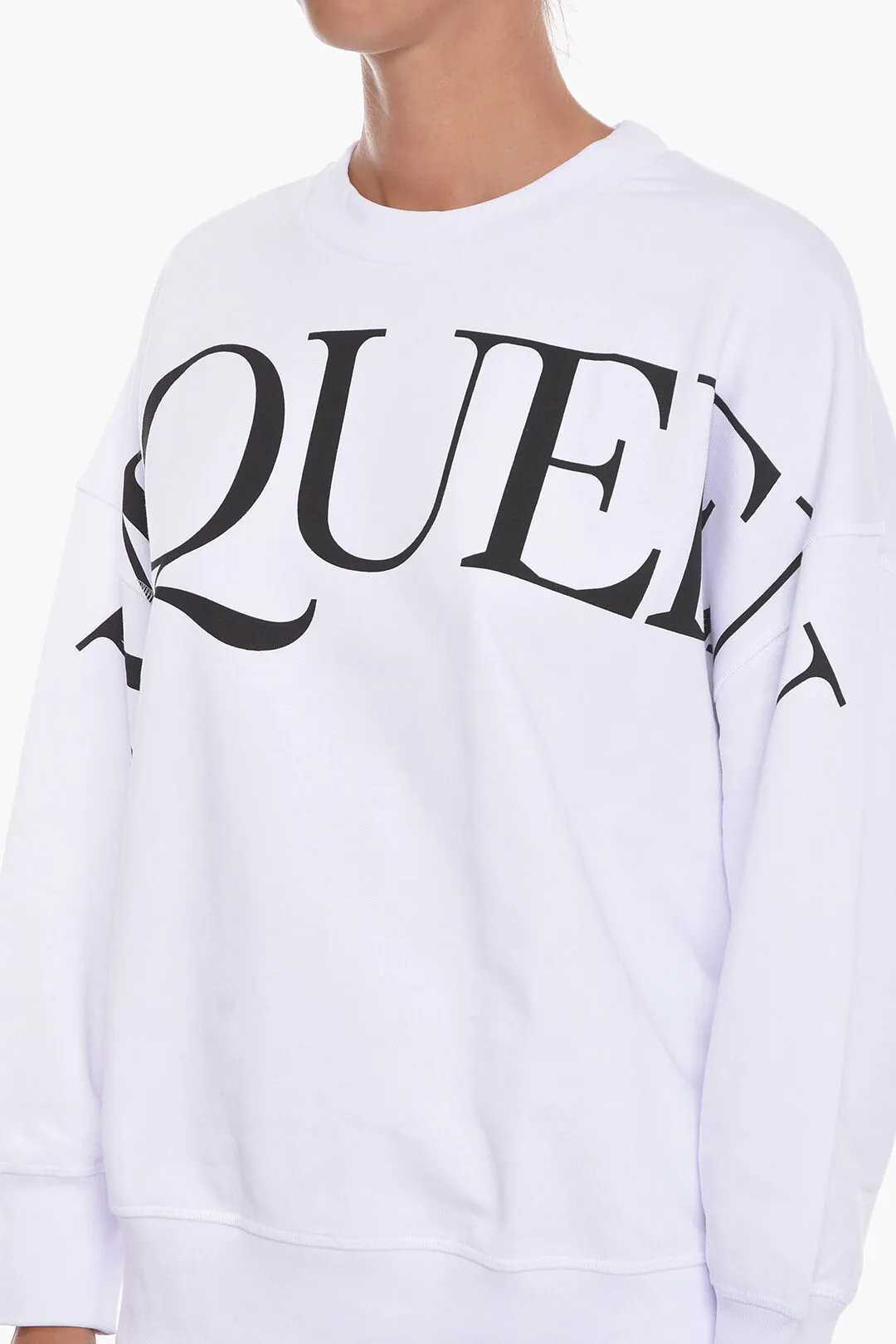 alexander mcqueen  |Long Sleeves Cotton Logo Hoodies & Sweatshirts