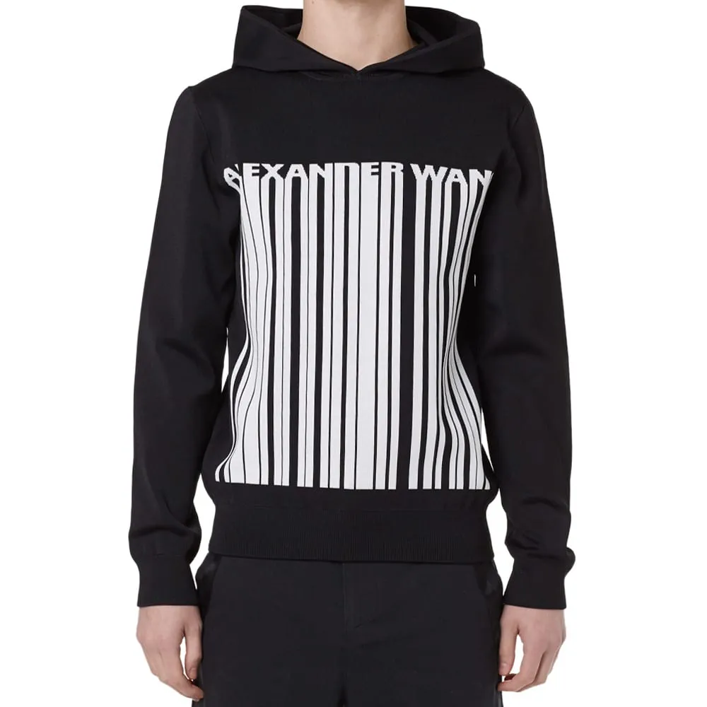 Alexander Wang Barcode Logo Hooded SweatMatrix Black