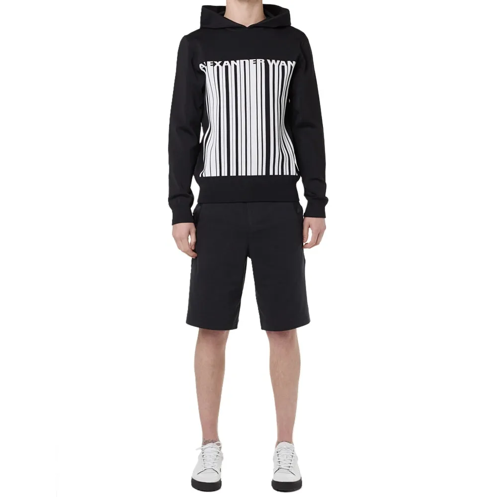 Alexander Wang Barcode Logo Hooded SweatMatrix Black