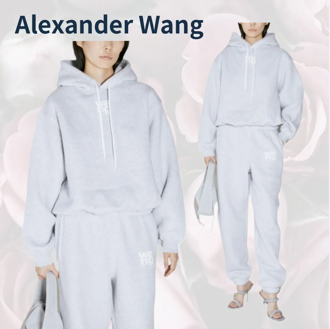 Alexander Wang  |Long Sleeves Cotton Logo Hoodies & Sweatshirts