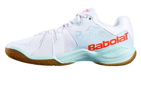 Babolat Shadow Spirit Women's Indoor Court Shoes [White/Light Blue]