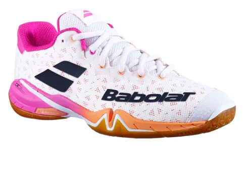 Babolat Shadow Tour Women's Indoor Court Shoes [White/Pink]