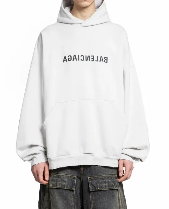 BALENCIAGA  |Plain Cotton Logo Hoodies & Sweatshirts