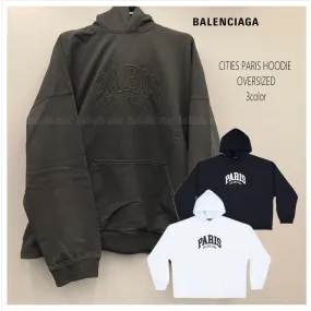 BALENCIAGA  |Street Style Logo Hoodies & Sweatshirts