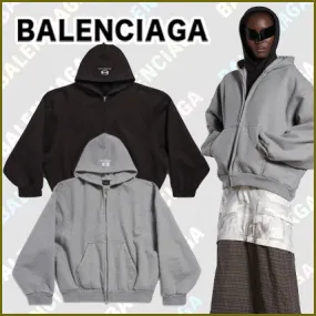 BALENCIAGA  |Unity Sports Icon Boxy Zip-up Hoodie Large Fit in White