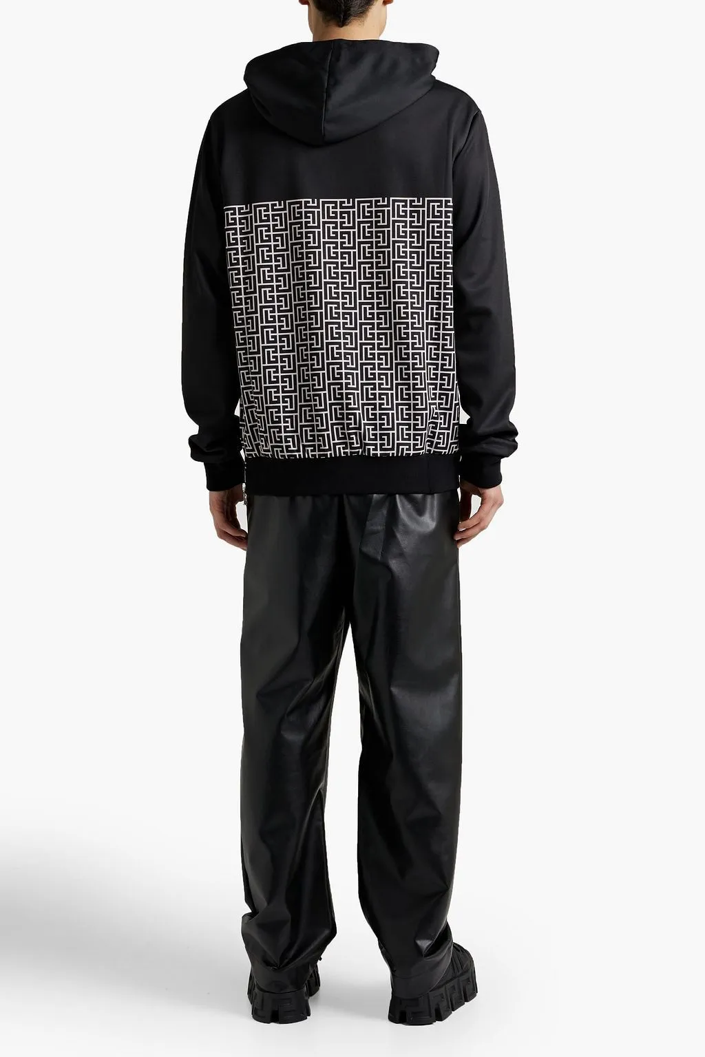 BALMAIN  |Monogram Bi-color Long Sleeves Luxury Hoodies