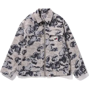 BAPE ART CAMO GOBELIN WORK JACKET MENS