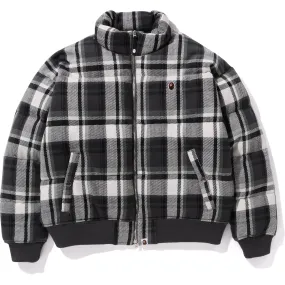 BAPE CHECK DOWN JACKET RELAXED FIT MENS