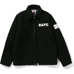 BAPE MELTON ZIP JACKET RELAXED FIT MENS