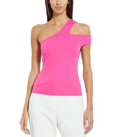 Bcbgmaxazria Womens Asymmetric Cutout Pullover Top