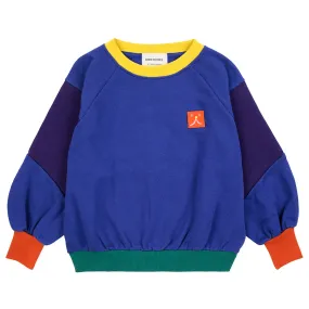 Bobo Choses Child Funny Face Patch Sweatshirt Blue