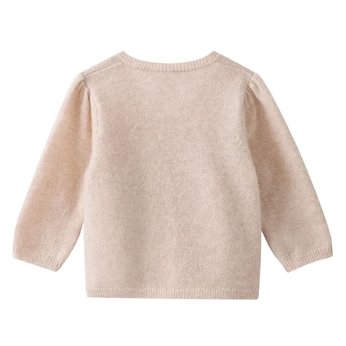 Bonpoint Baby Cashmere Cardigan Beige