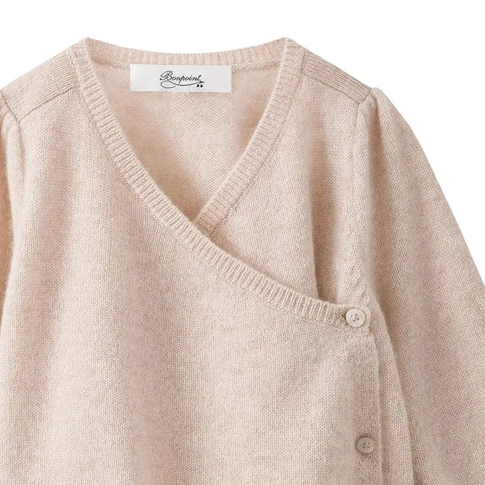 Bonpoint Baby Cashmere Cardigan Beige