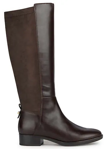 Brown Leather Felicity Boots by Geox | Look Again