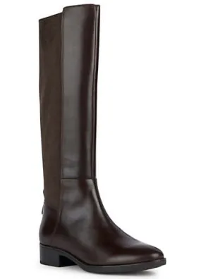 Brown Leather Felicity Boots by Geox | Look Again