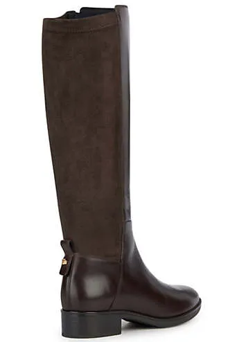 Brown Leather Felicity Boots by Geox | Look Again