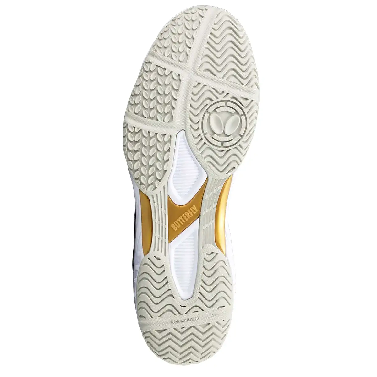 Butterfly Lezoline Rifones Table Tennis Shoes [White/Gold]