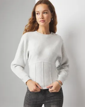 Corset-Inspired Pullover Sweater