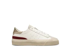 D.A.T.E. Sonica Vintage Calf Sneaker in White-Platinum