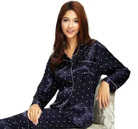 Dotted Silk Women Pajama