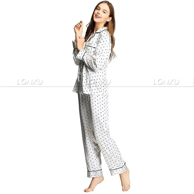 Dotted Silk Women Pajama