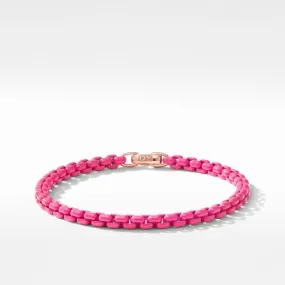 DY Bel Aire Chain Bracelet in Hot Pink with 14K Rose Gold Accent