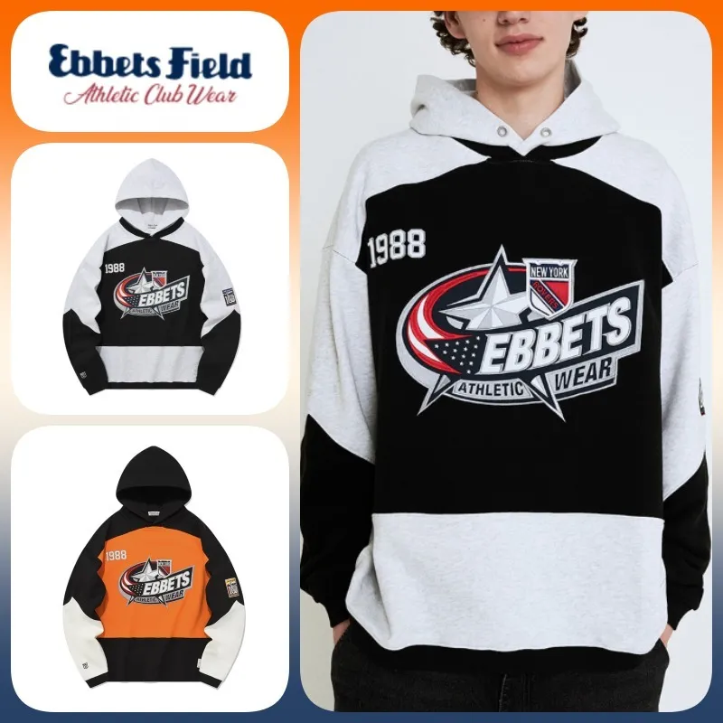 EBBETS FIELD FLANNELS  |Unisex Long Sleeves Logo Hoodies