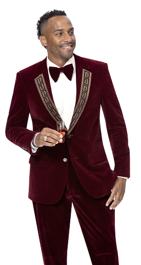 EJ Samuel Burgundy Suit JP110