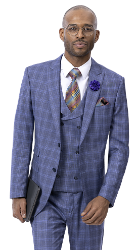 EJ Samuel Purple Suit M2777