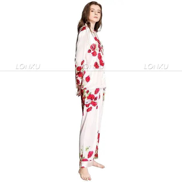 Floral Silk Women Pajama Set