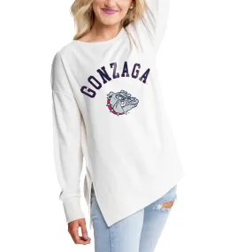 Gameday Couture Gonzaga Bulldogs Women's Cream Side Split Pullover Top