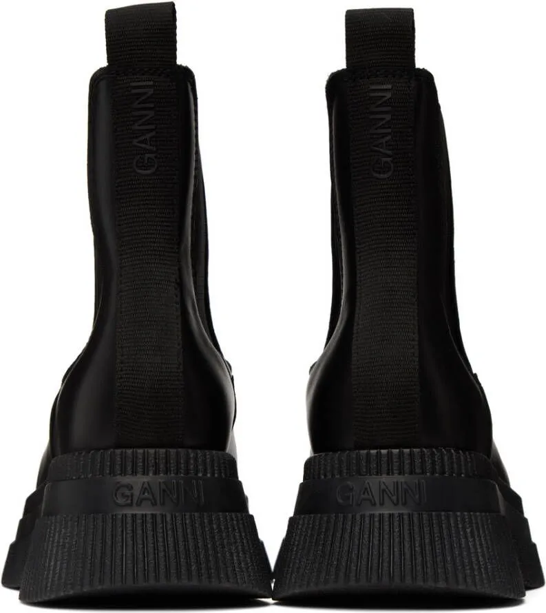 GANNI Black Creepers Chelsea Boots