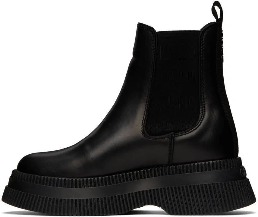 GANNI Black Creepers Chelsea Boots