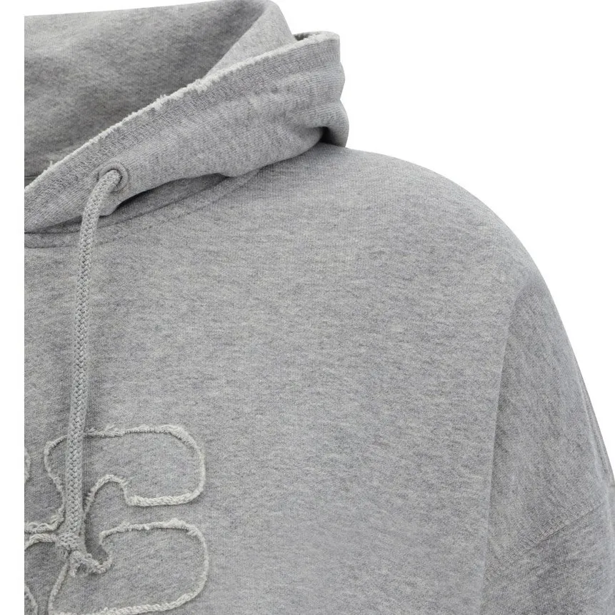 Ganni  |Long Sleeves Plain Cotton Logo Hoodies & Sweatshirts