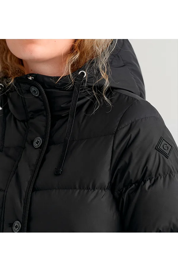 GANT Women Long Jacket Down Puffer Black