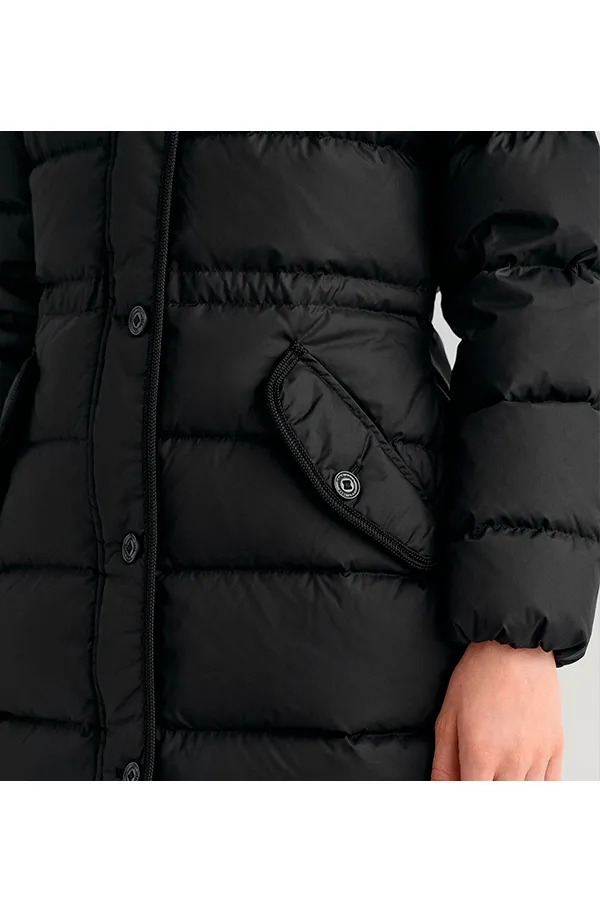 GANT Women Long Jacket Down Puffer Black