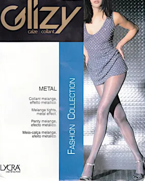 Glossy Pantyhose - Shiny Metallic Effect Tights - Italian Design