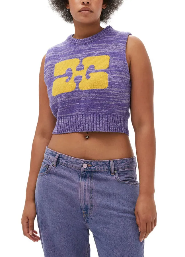 Graphic Cropped Vest K1953